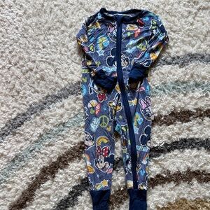 Disney Blue and Yellow Kids Footie Pajama